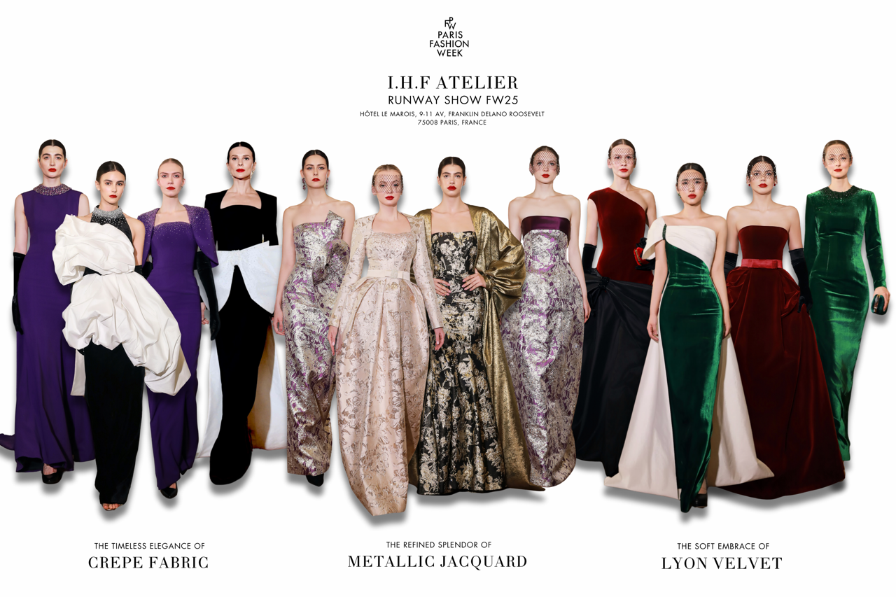 DISCOVERING THE EXQUISITE FABRICS THAT DEFINE I.H.F ATELIER’S FALL WINTER 2025 COLLECTION AT PARIS FASHION WEEK