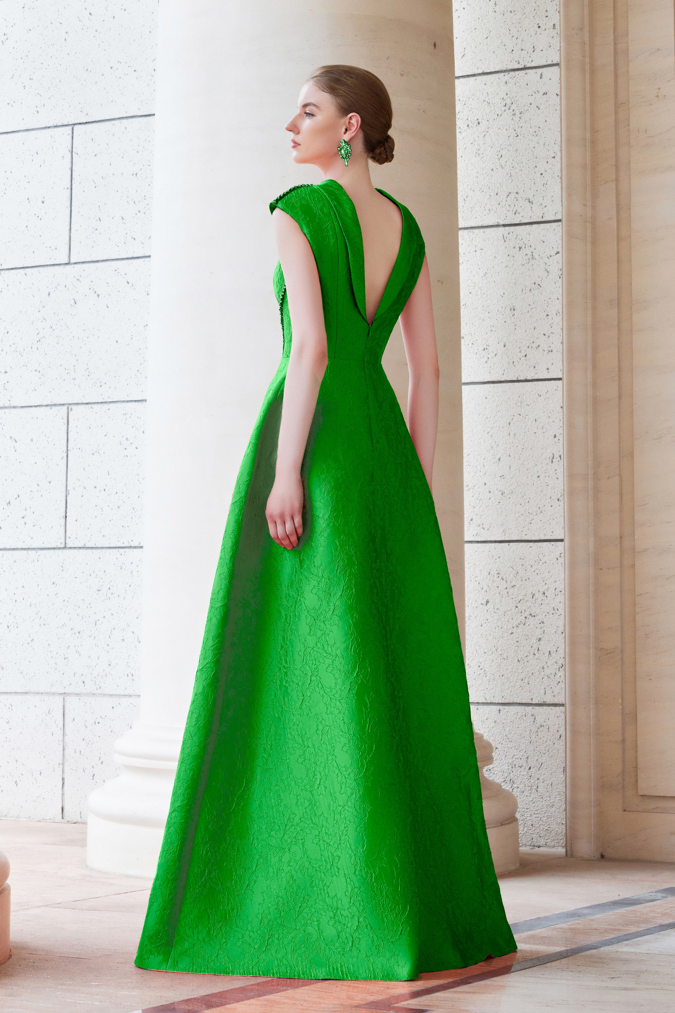 A-Line Dress With De-Constructed Collar