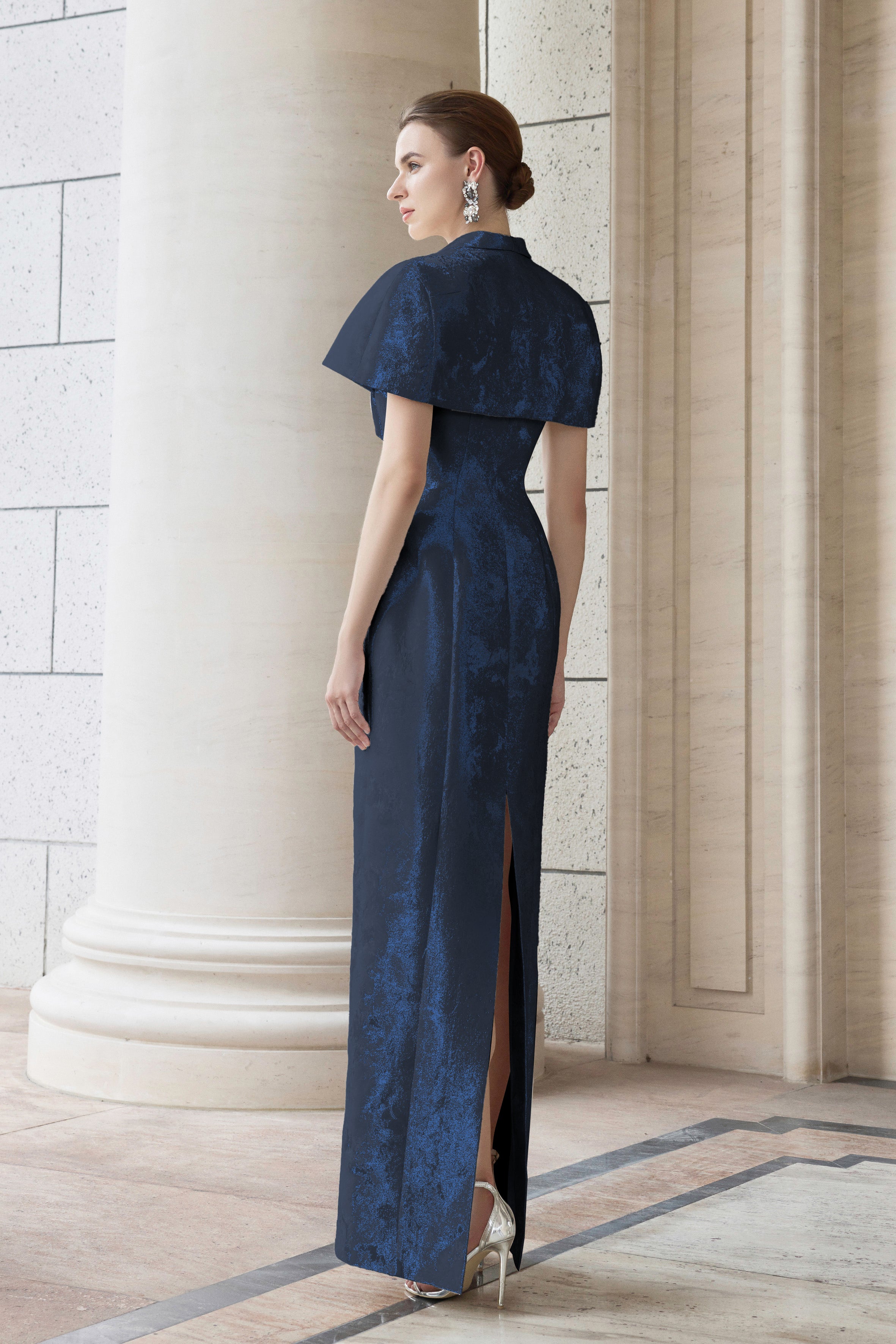 Long Dress-Coat With Mini Cape