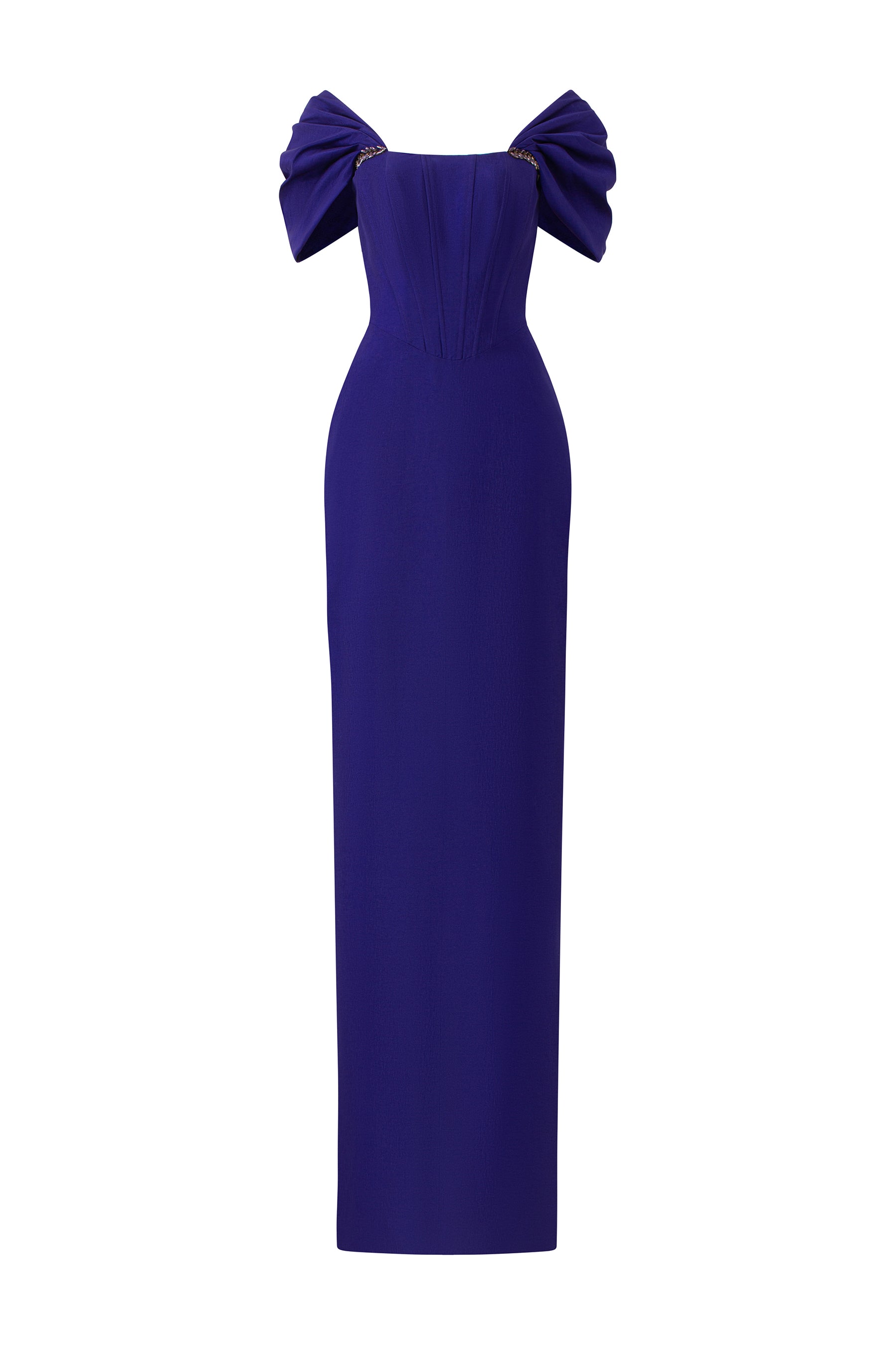 Bustier Dress With Off-Shoulder Sleeves