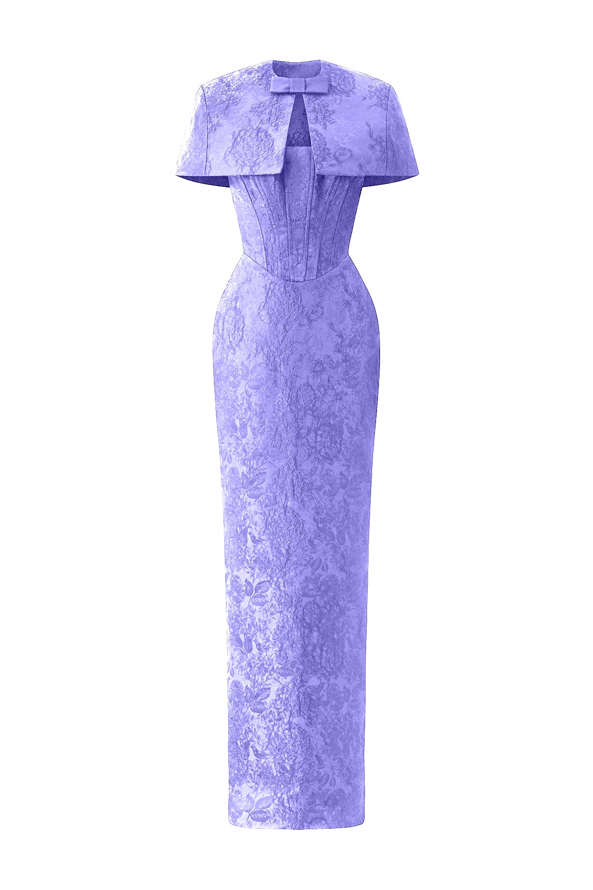 Burstier Gown With Mini Cape