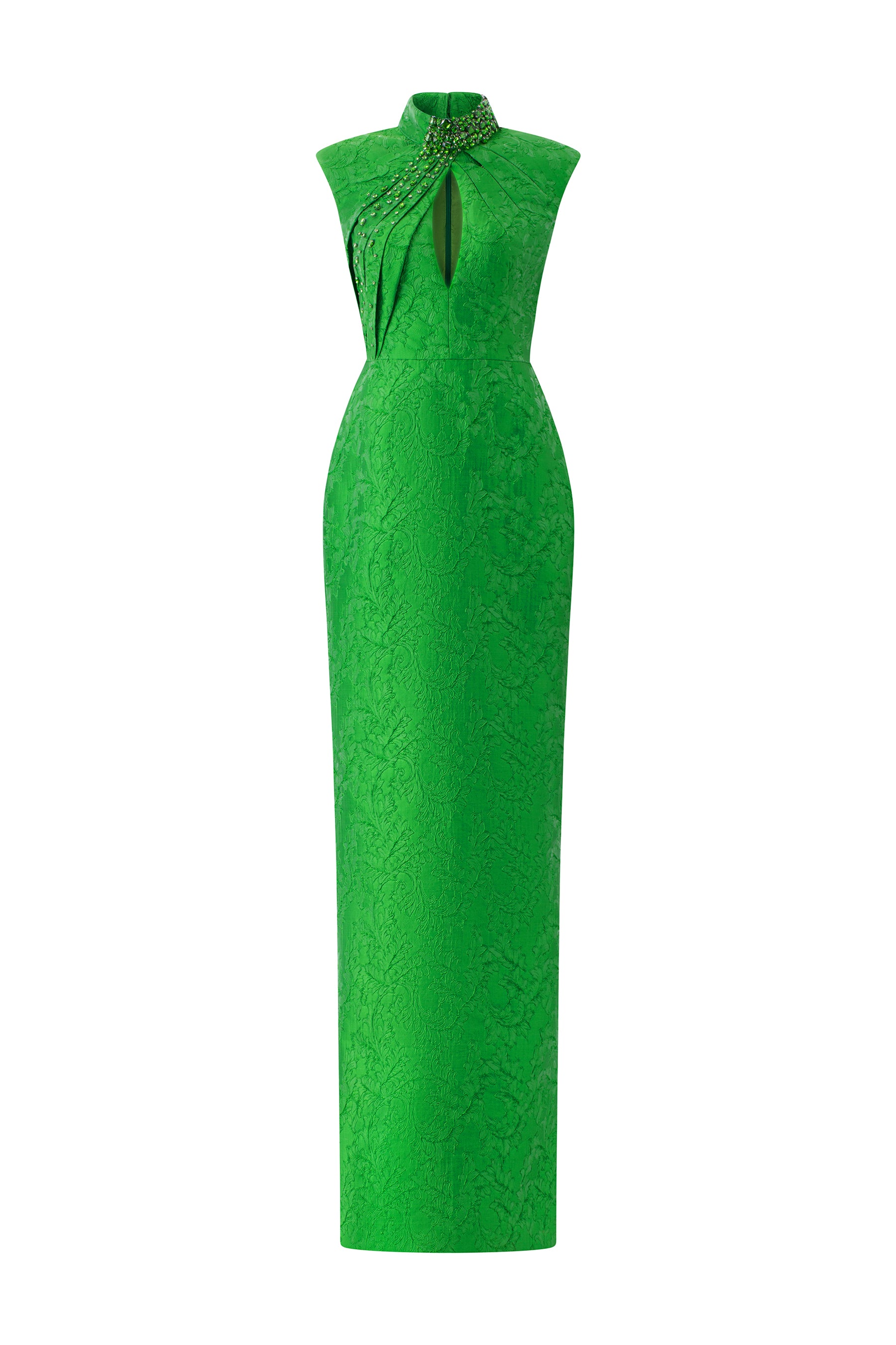 Stand Collar Cut-Out Dress