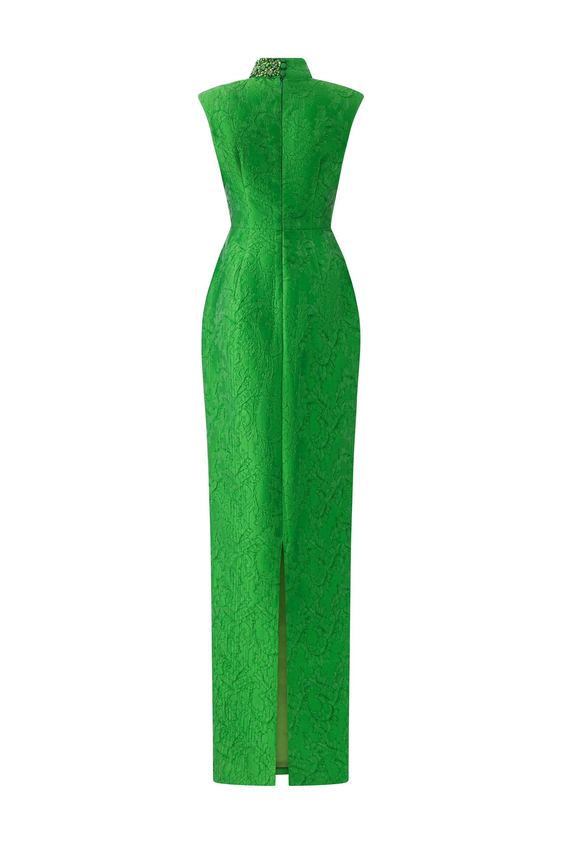 Stand Collar Cut-Out Dress