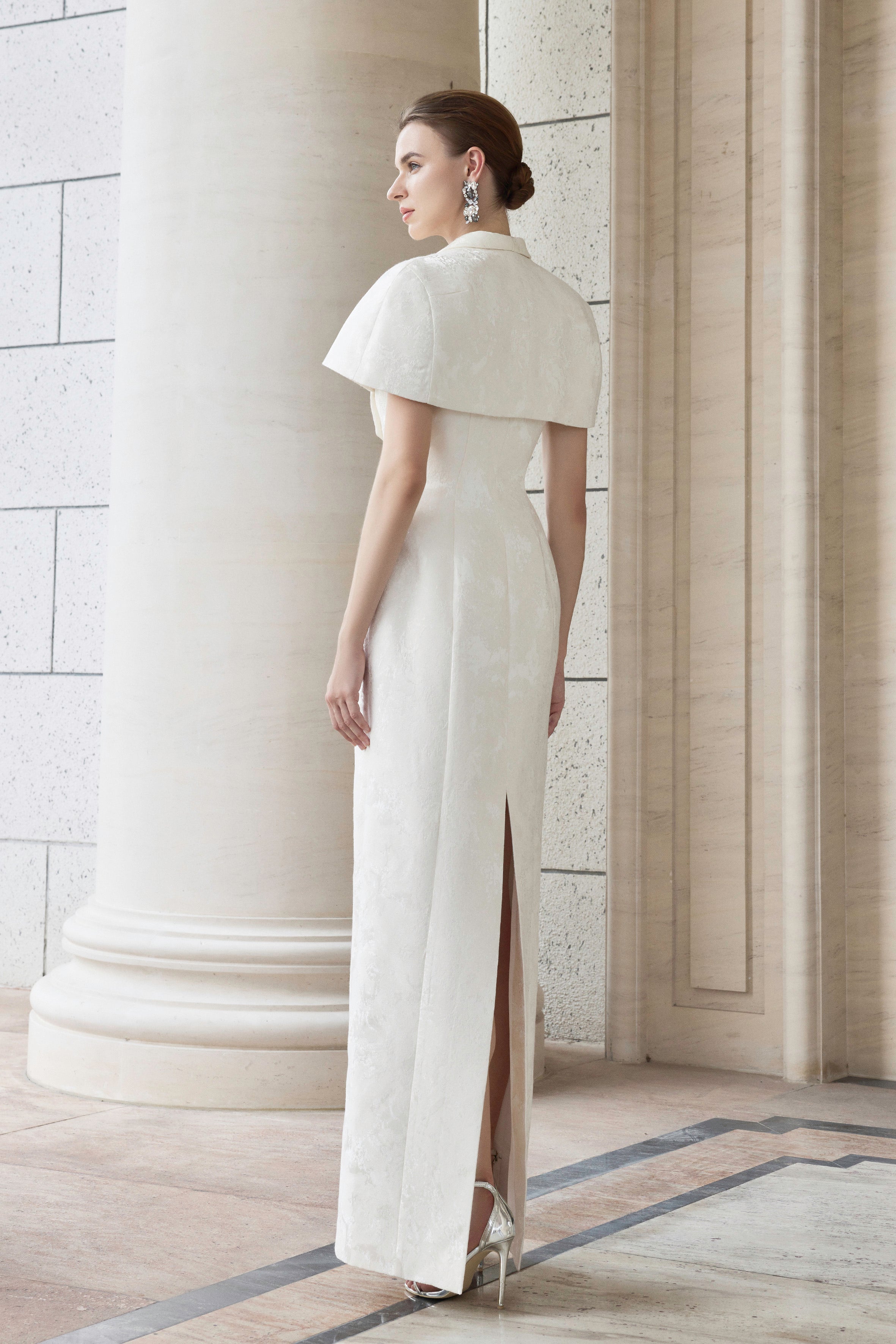 Long Dress-Coat With Mini Cape