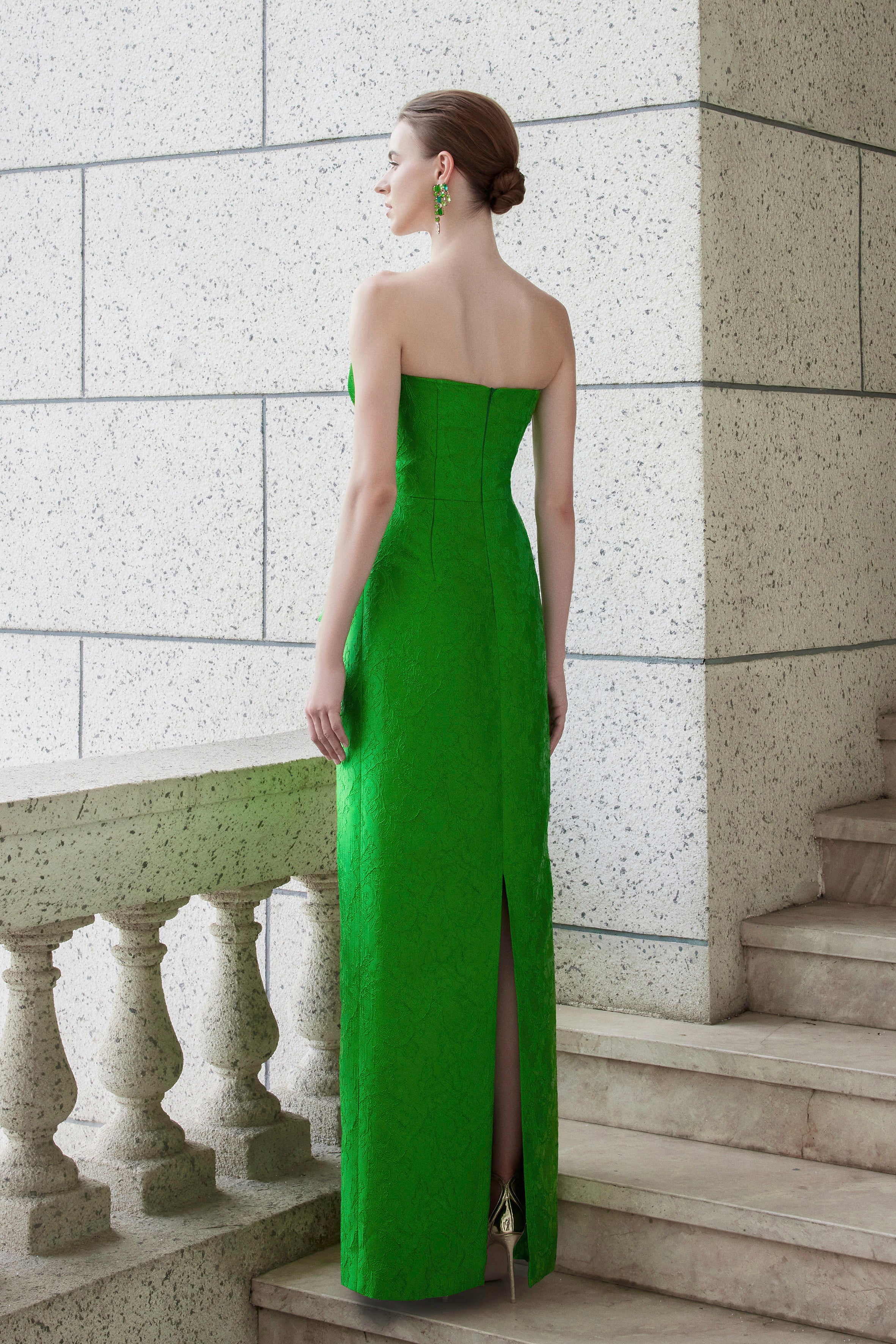 Bustier Dress With Front Draped Detail