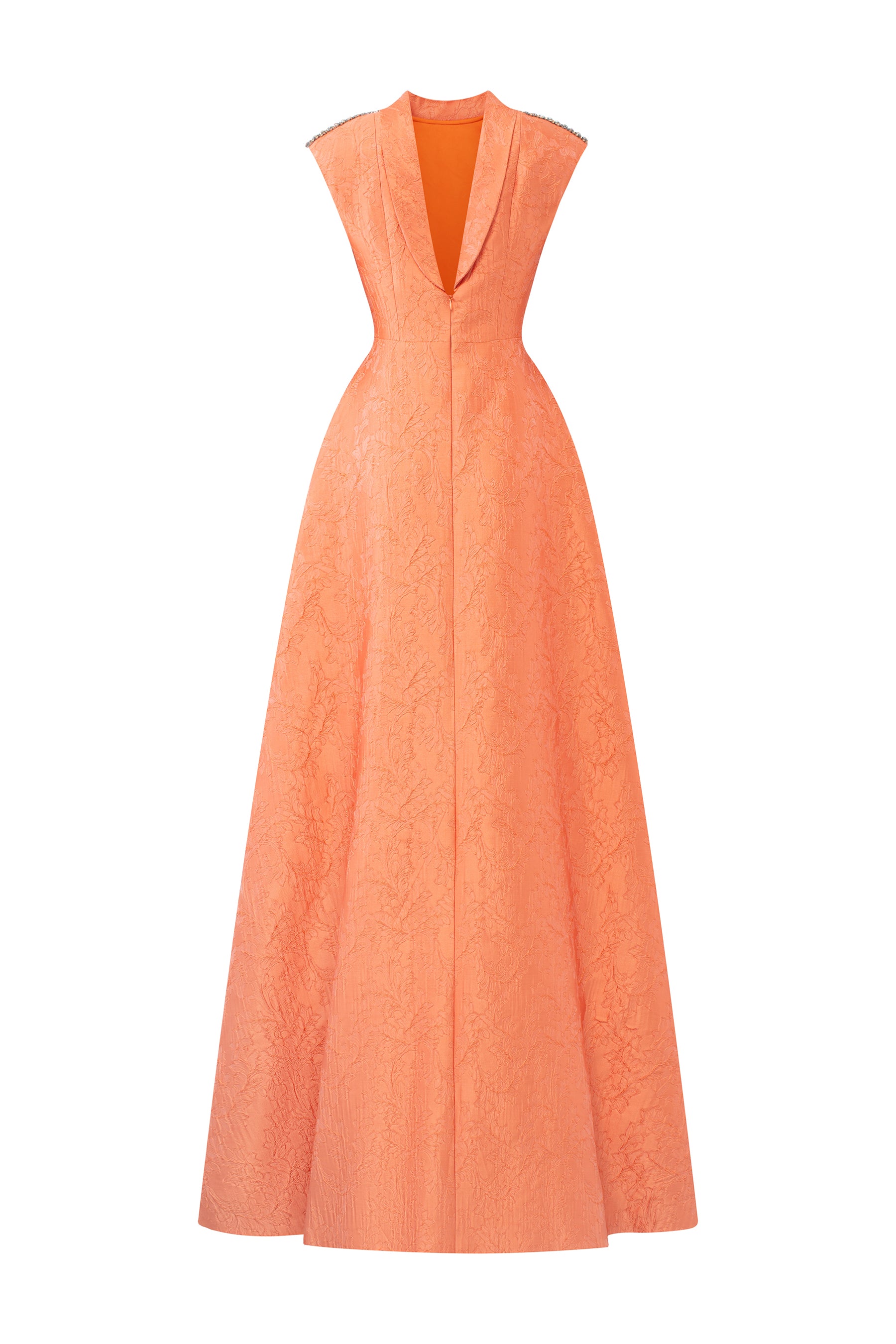 A-Line Dress With De-Constructed Collar