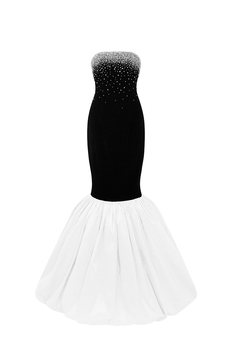 Burstier Gown With Ruffled Hem