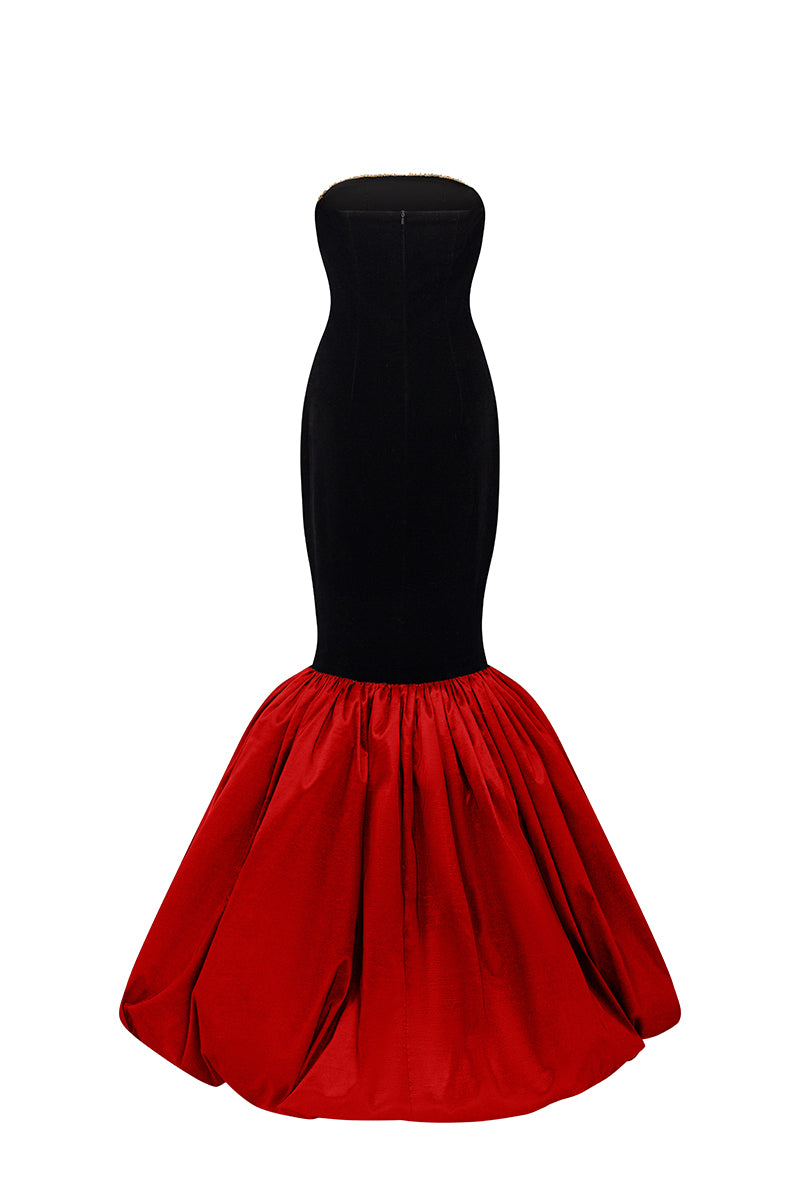 Burstier Gown With Ruffled Hem