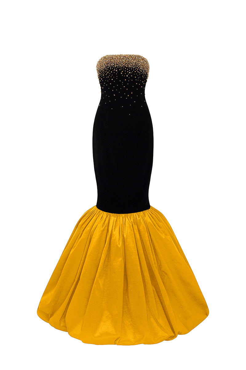 Burstier Gown With Ruffled Hem