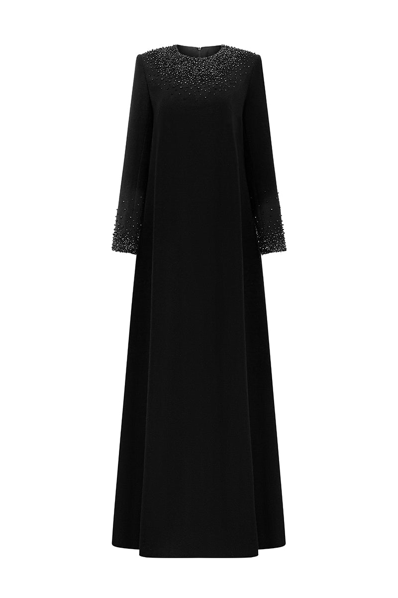 Tunic Evening Gown With Long Sleeves