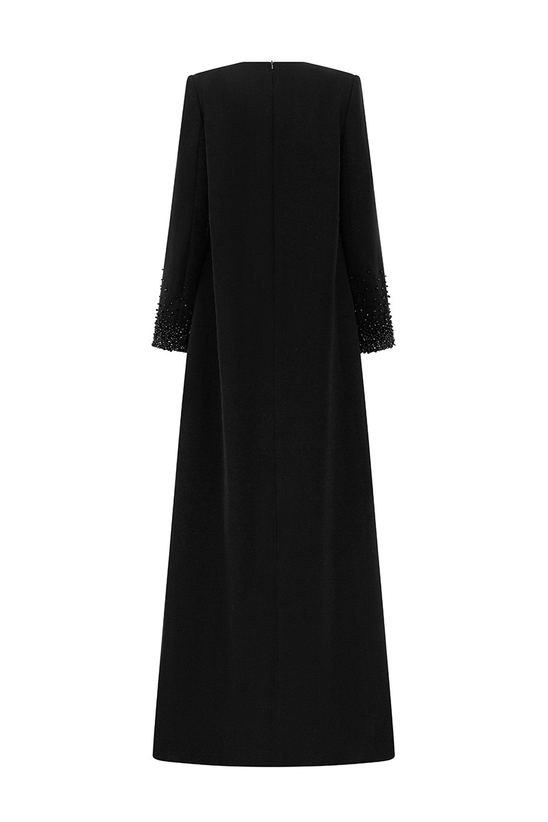 Tunic Evening Gown With Long Sleeves