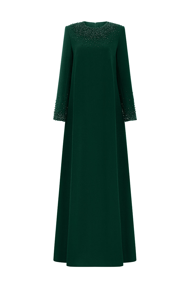 Tunic Evening Gown With Long Sleeves