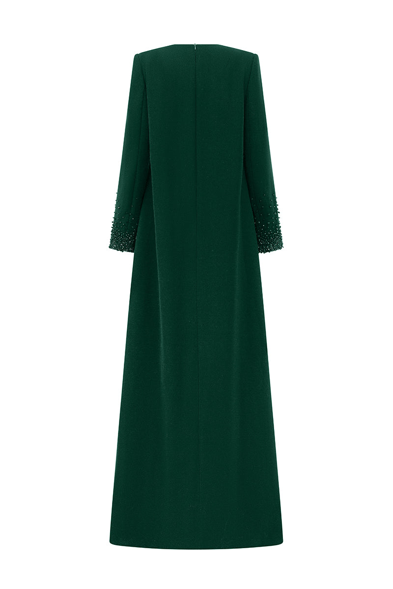 Tunic Evening Gown With Long Sleeves