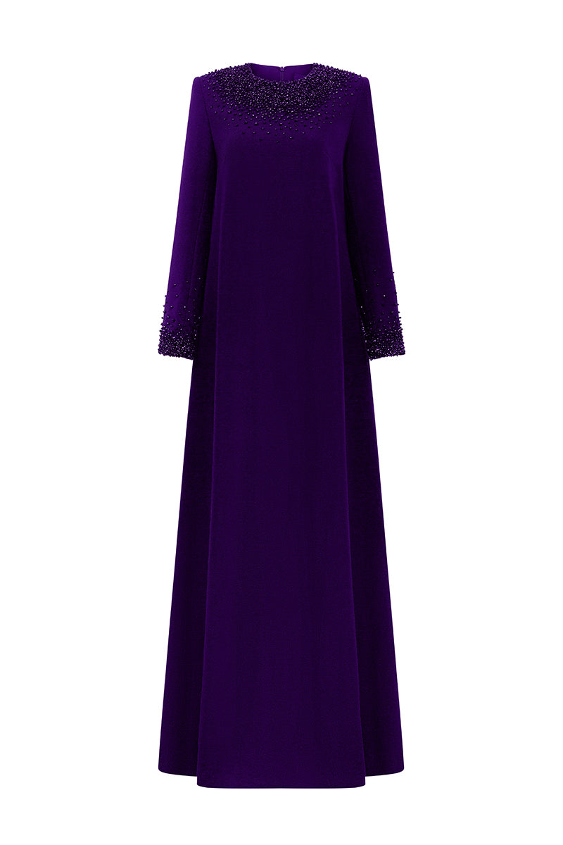 Tunic Evening Gown With Long Sleeves
