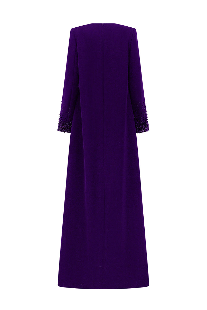 Tunic Evening Gown With Long Sleeves