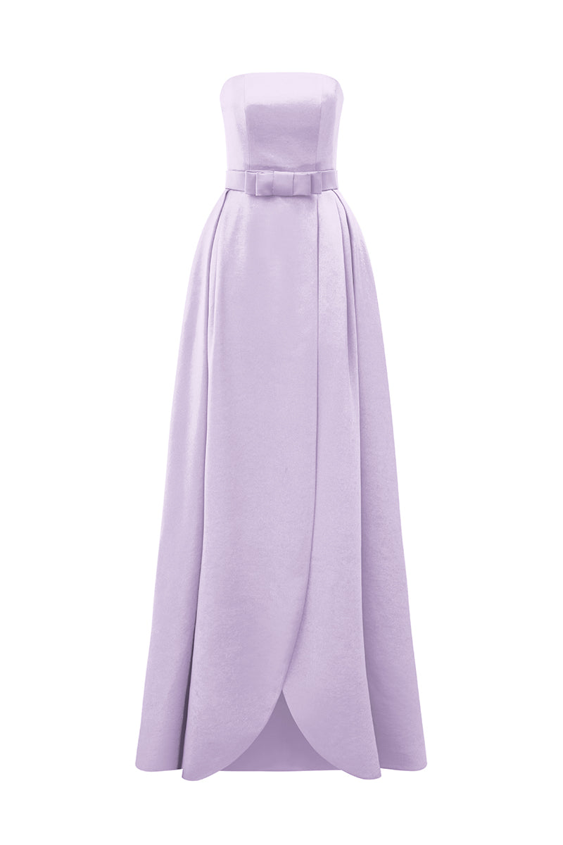 Burstier A-Line Gown With Front Split