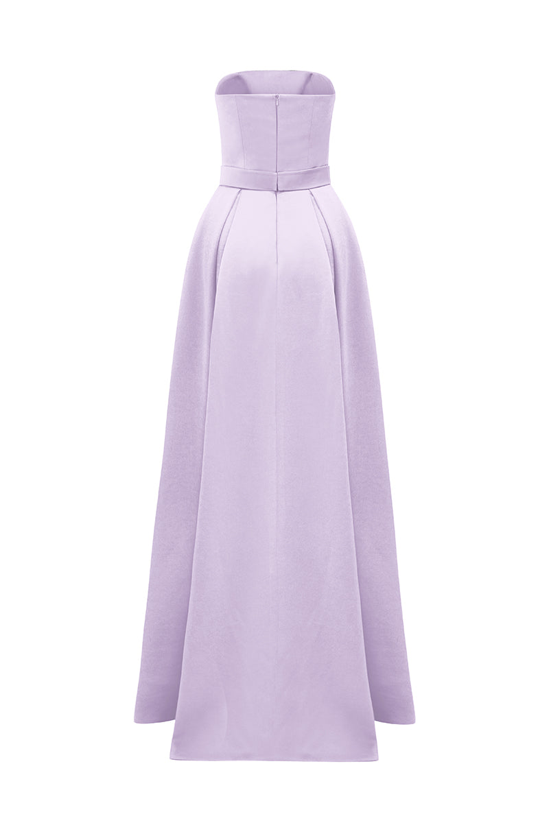 Burstier A-Line Gown With Front Split