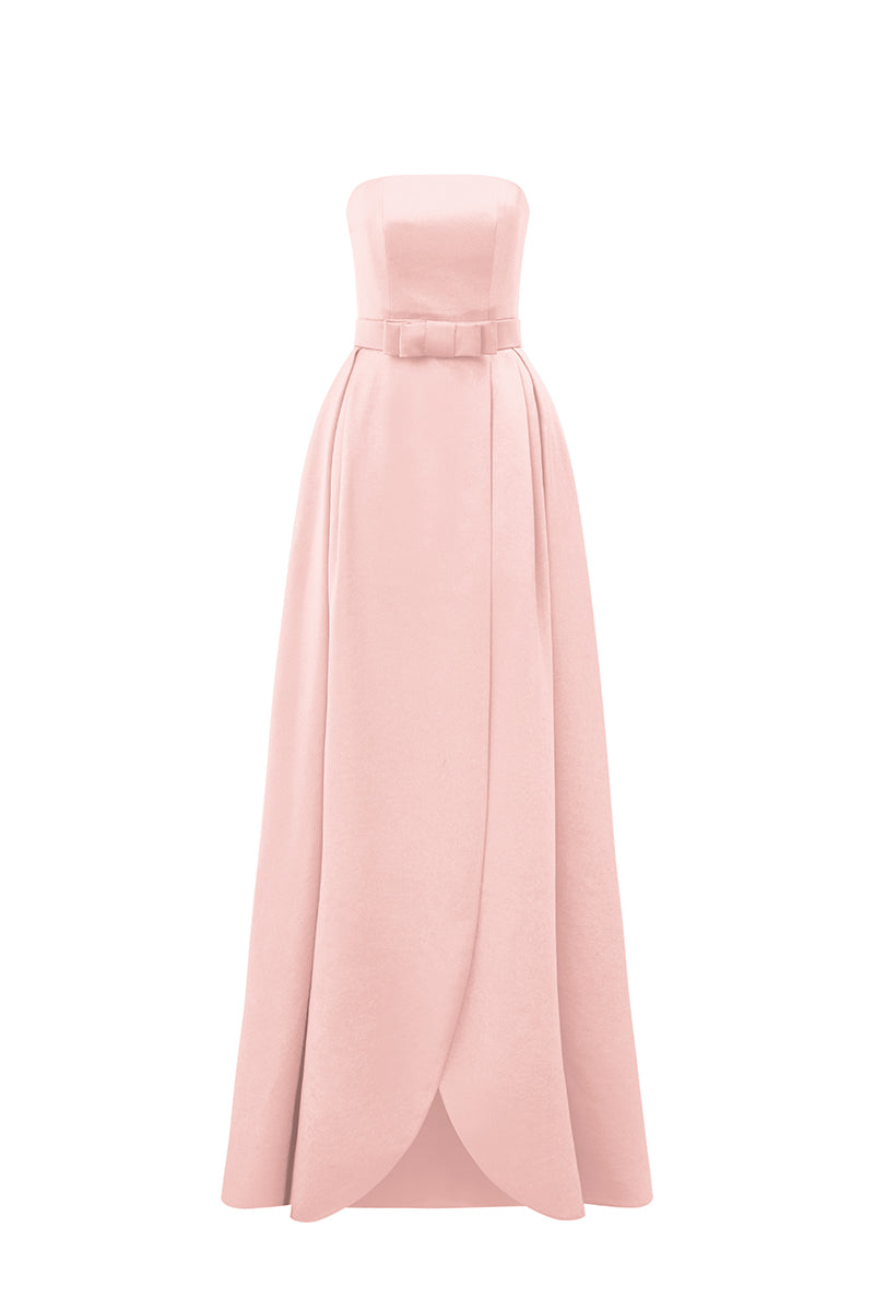 Burstier A-Line Gown With Front Split