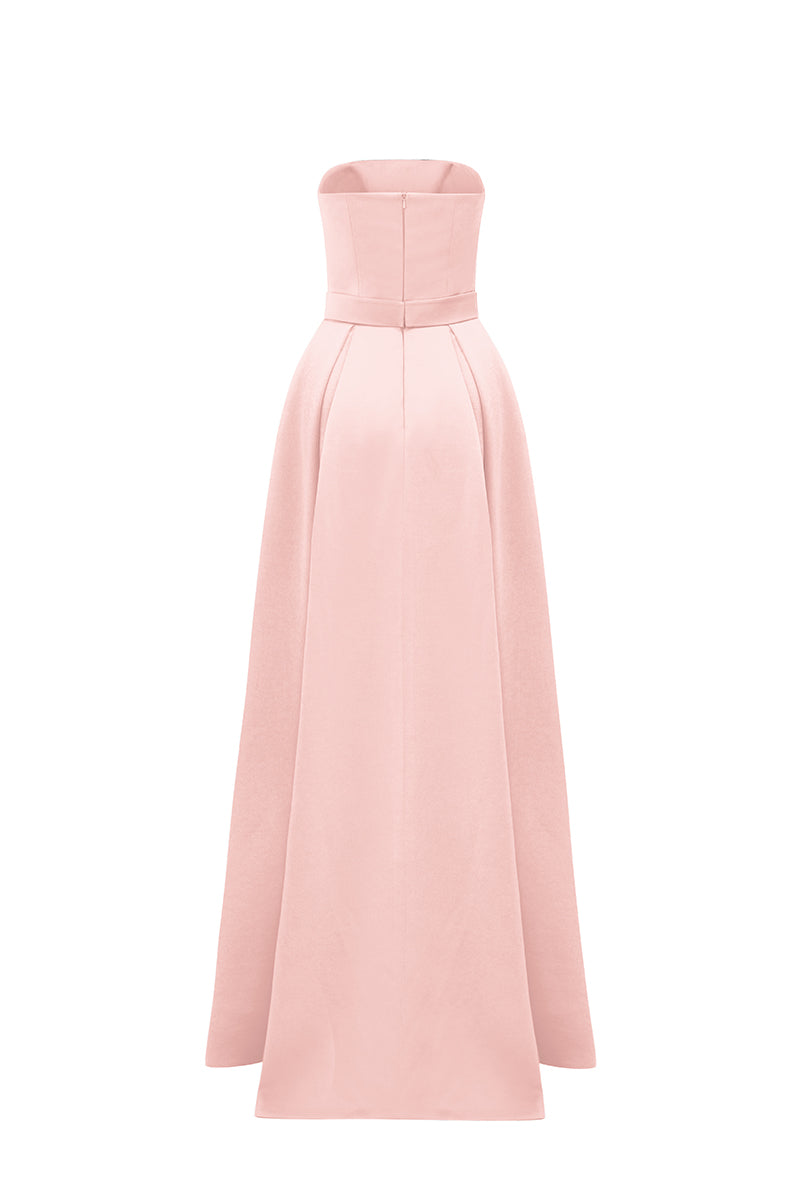 Burstier A-Line Gown With Front Split