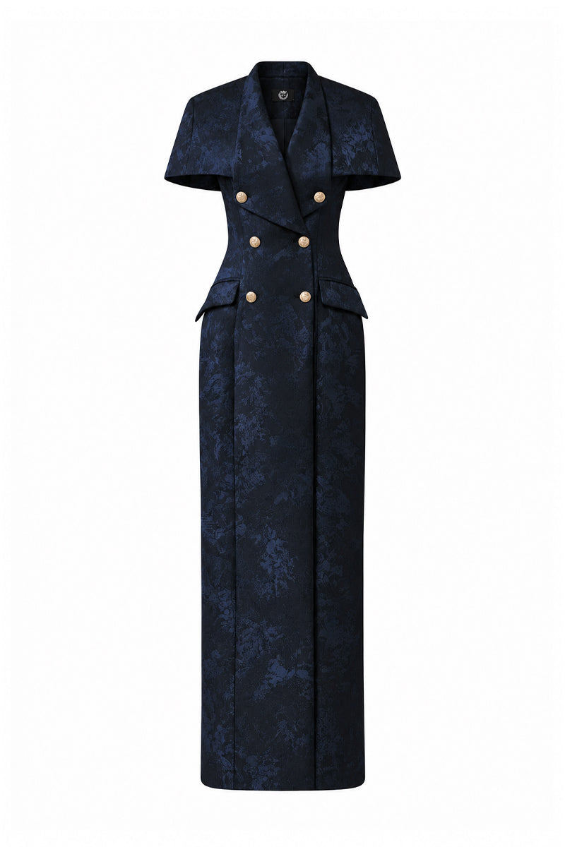 Long Dress-Coat With Mini Cape