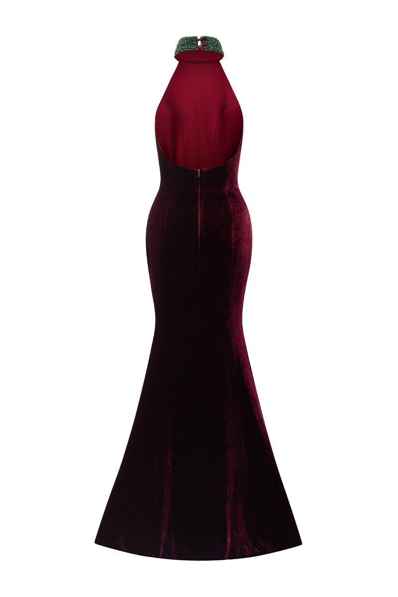 Halter Neck Mermaid Gown