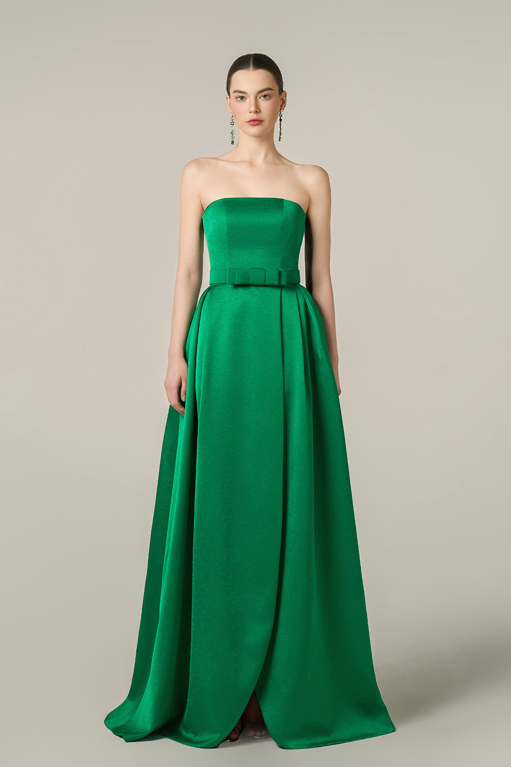 Burstier A-Line Gown With Front Split