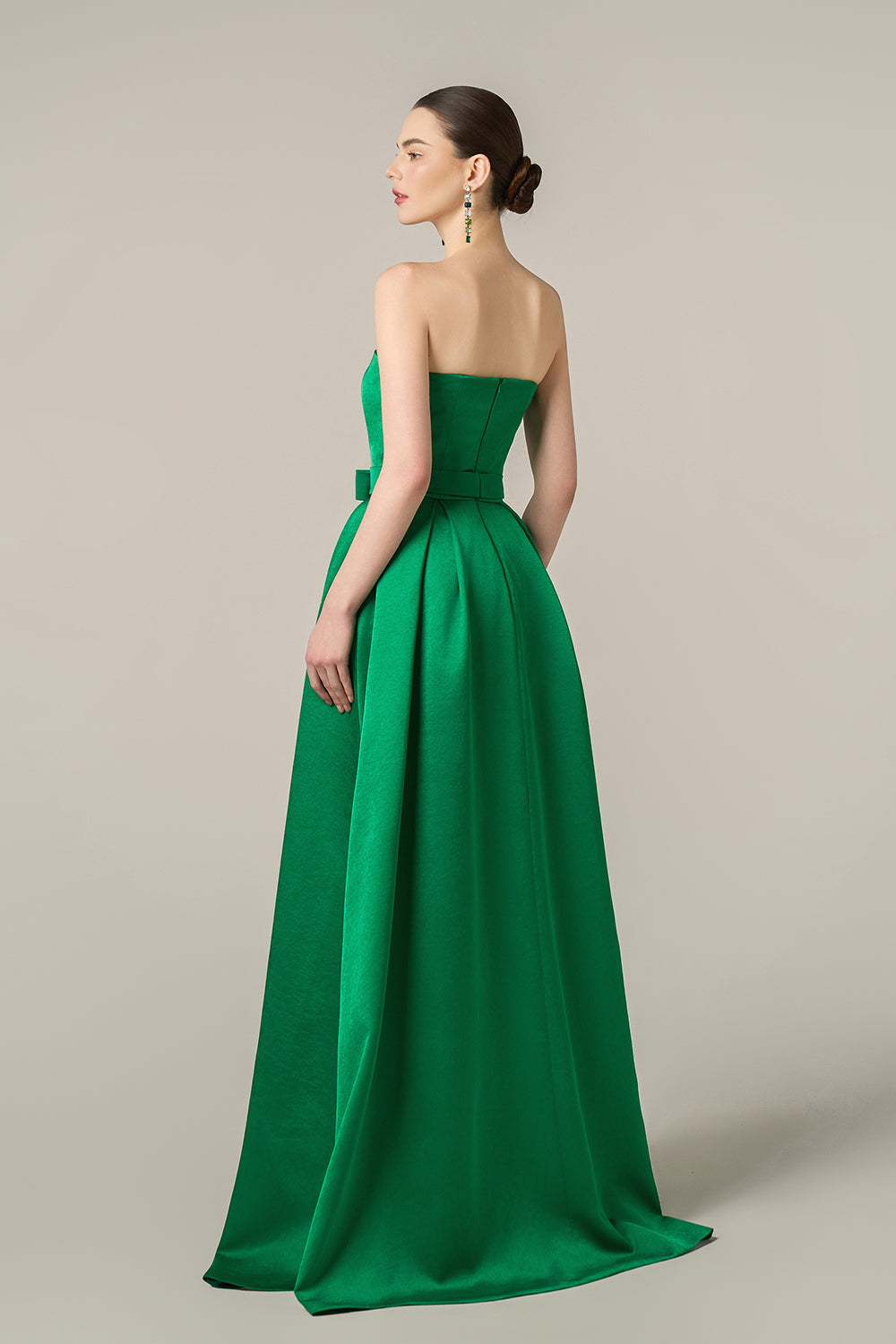 Burstier A-Line Gown With Front Split
