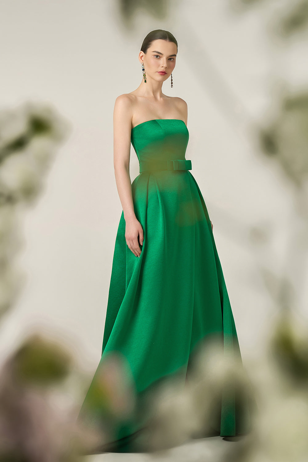 Burstier A-Line Gown With Front Split