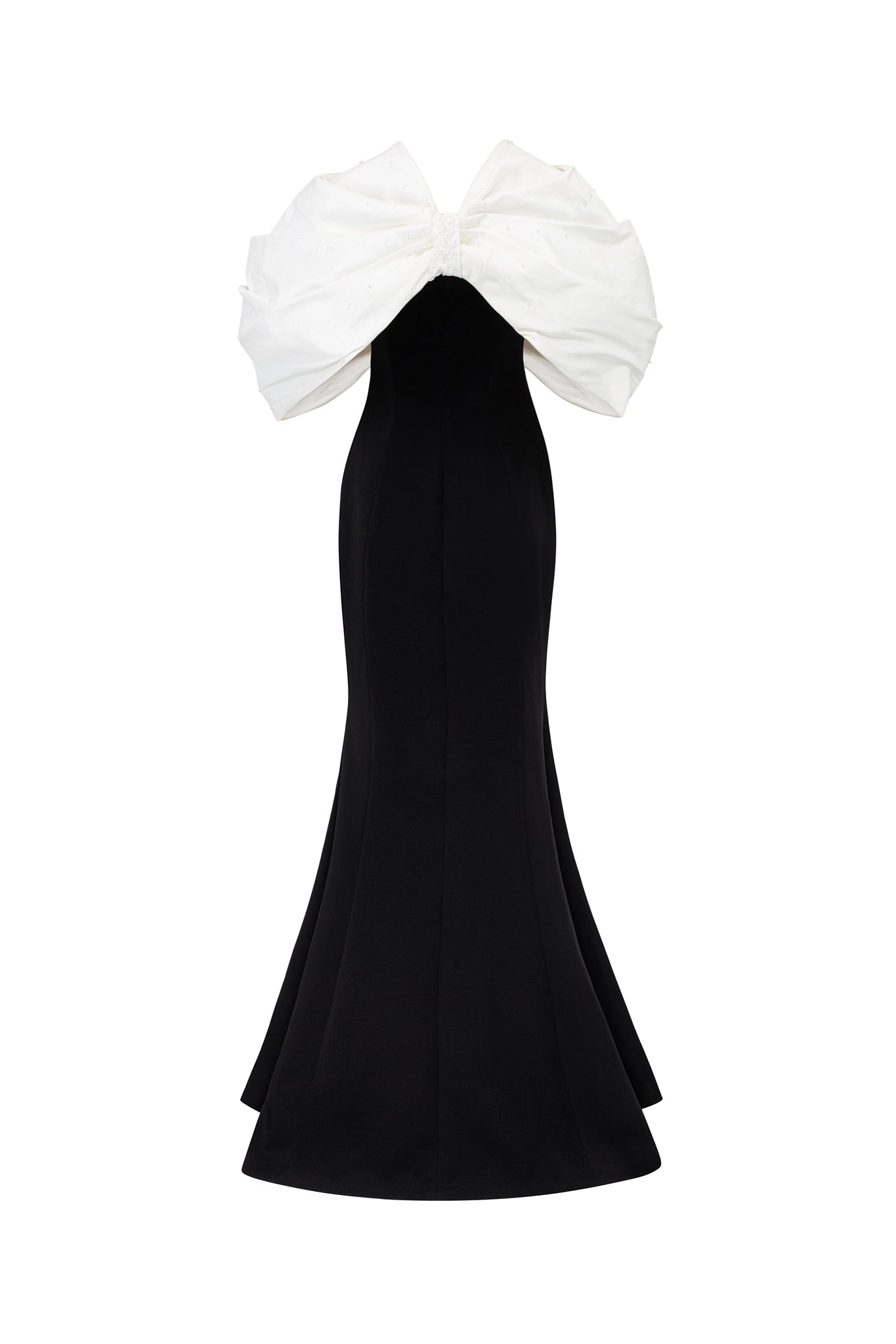 Mermaid Evening Gown With Bow Draped Bodice