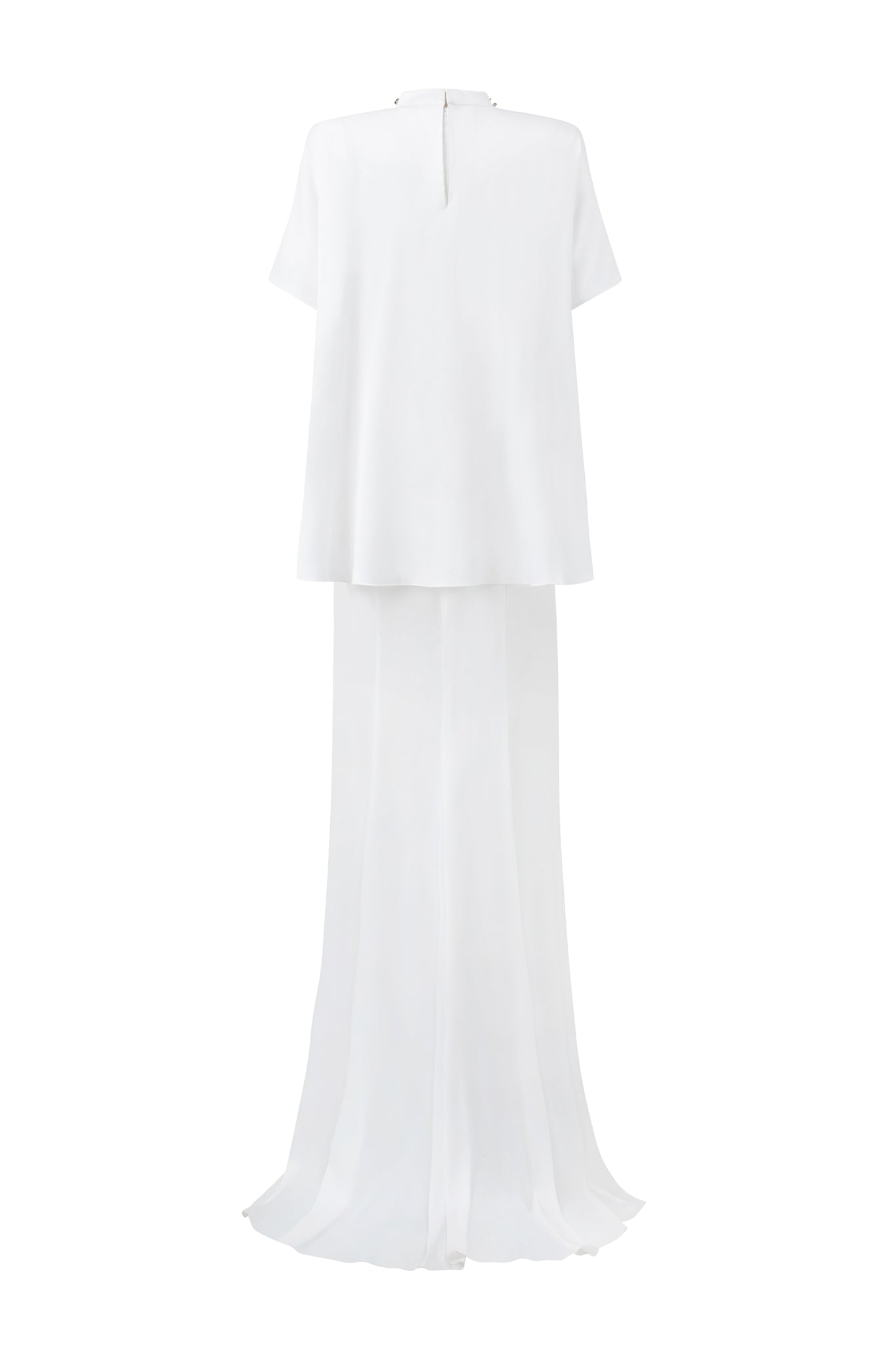 Mermaid Evening Gown With High Neck And Gathered Waistline