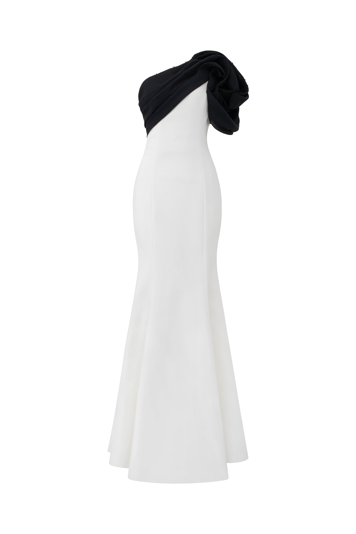 Mermaid Evening Gown With One Shoulder And Draped Detail
