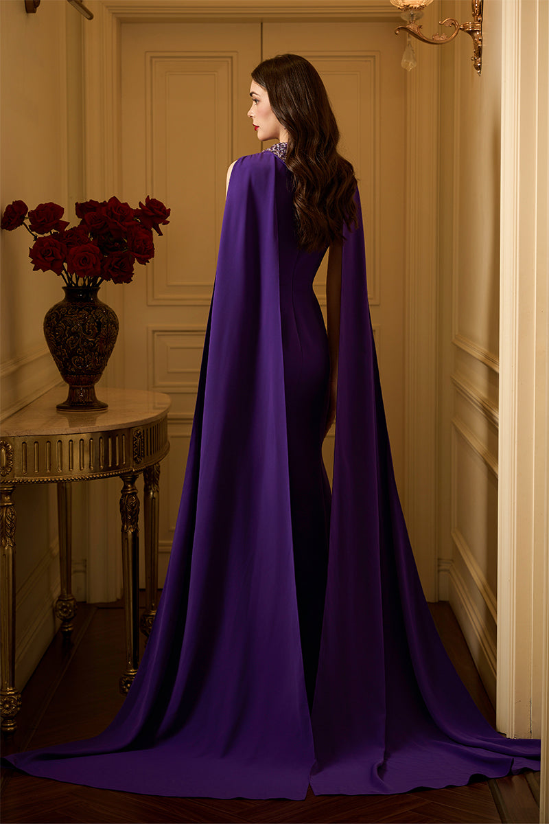 Sleeveless Mermaid Gown With Long Back Train