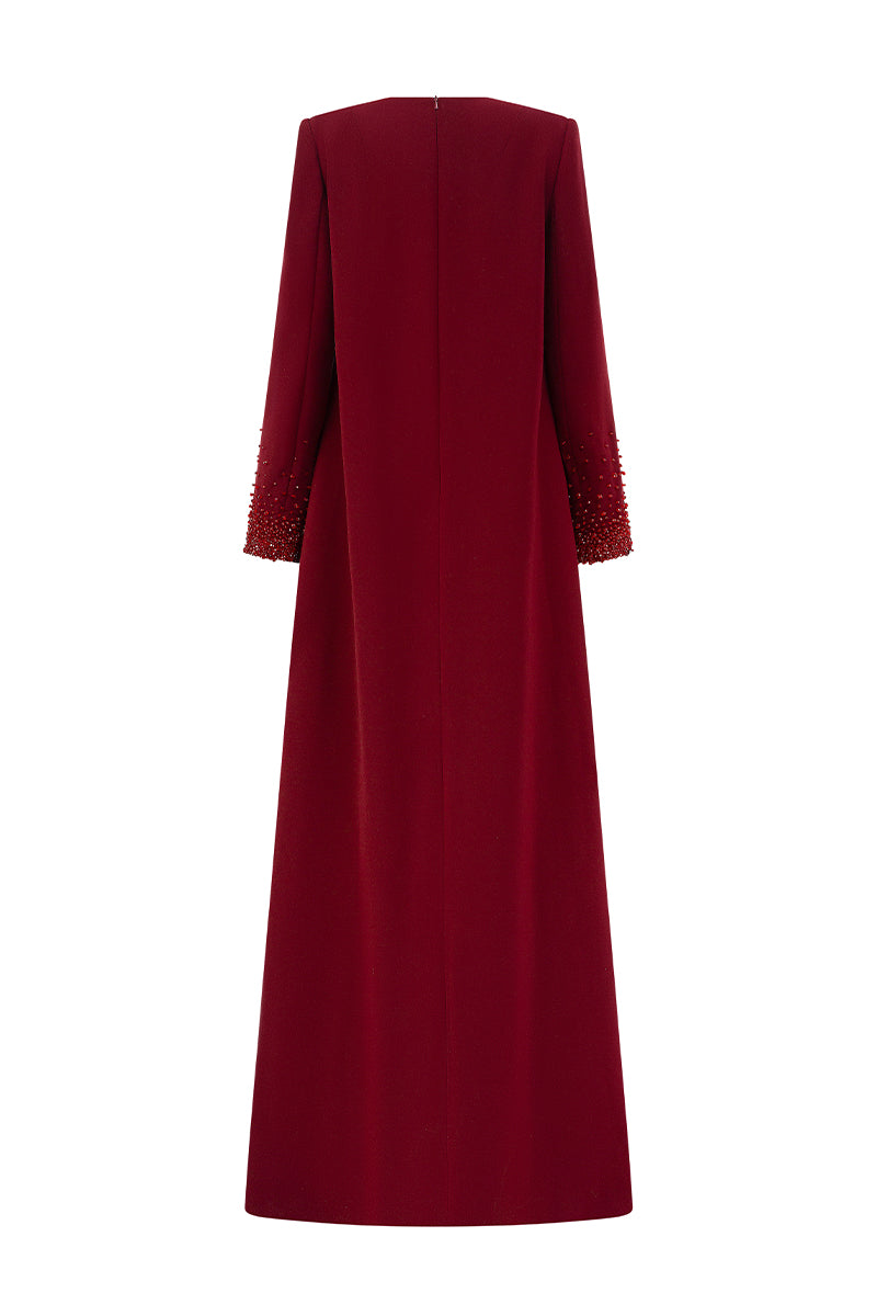Tunic Evening Gown With Long Sleeves