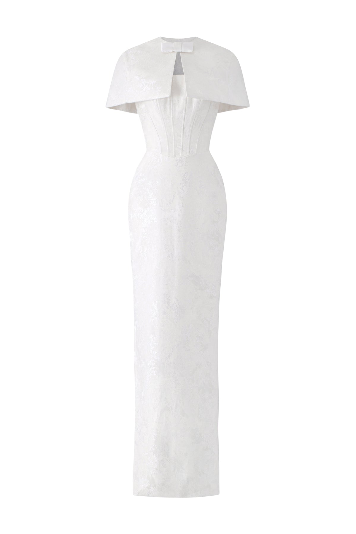 Bustier Gown With Mini Cape | I.H.F ATELIER