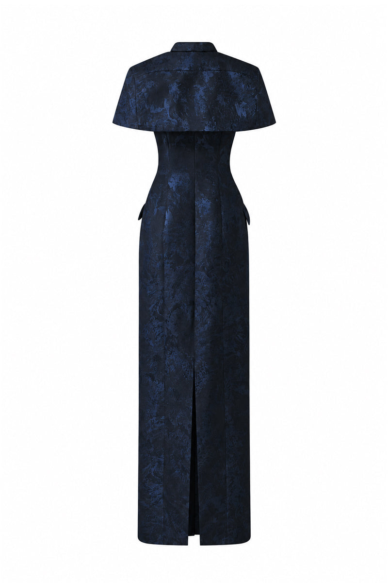 Long Dress-Coat With Mini Cape | I.H.F ATELIER