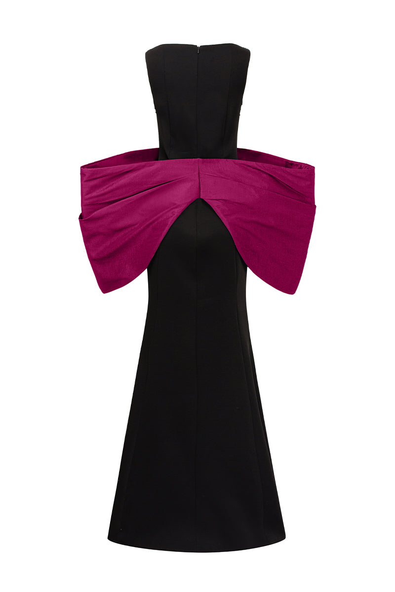 Sleeveless Mermaid Gown With Waist Bow