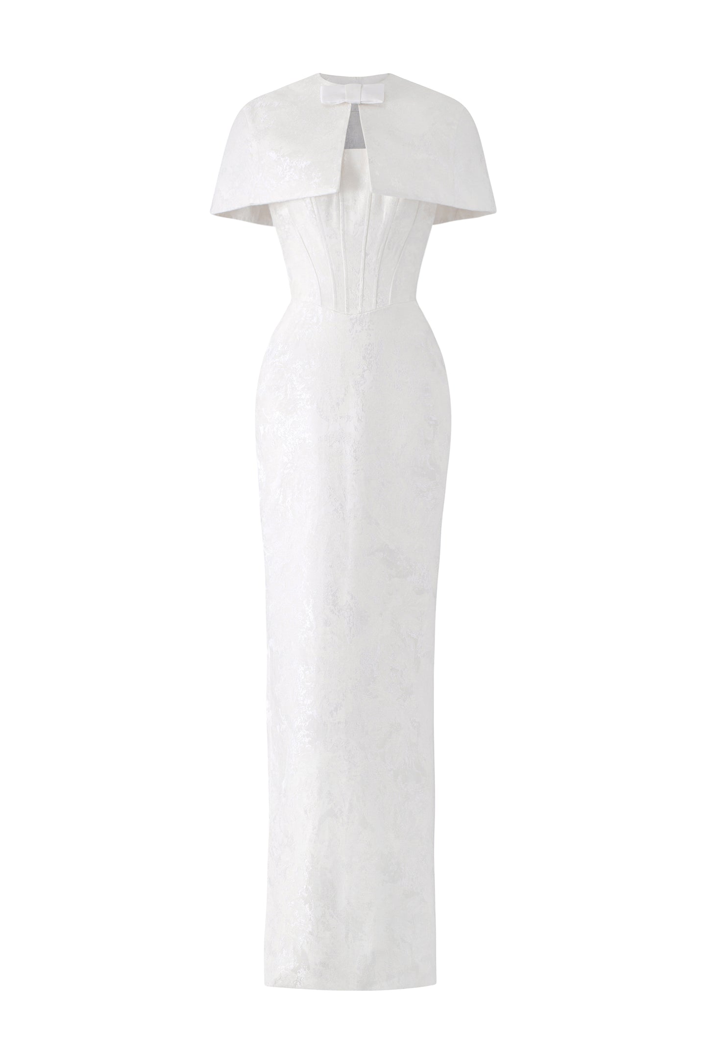 Burstier Gown With Mini Cape