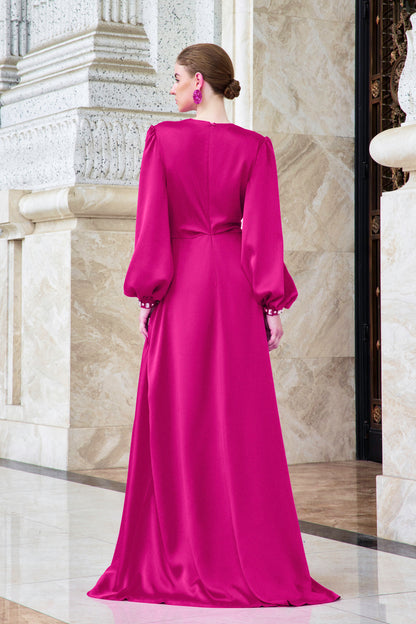 Wrapped Dress With Waist Draped Detail