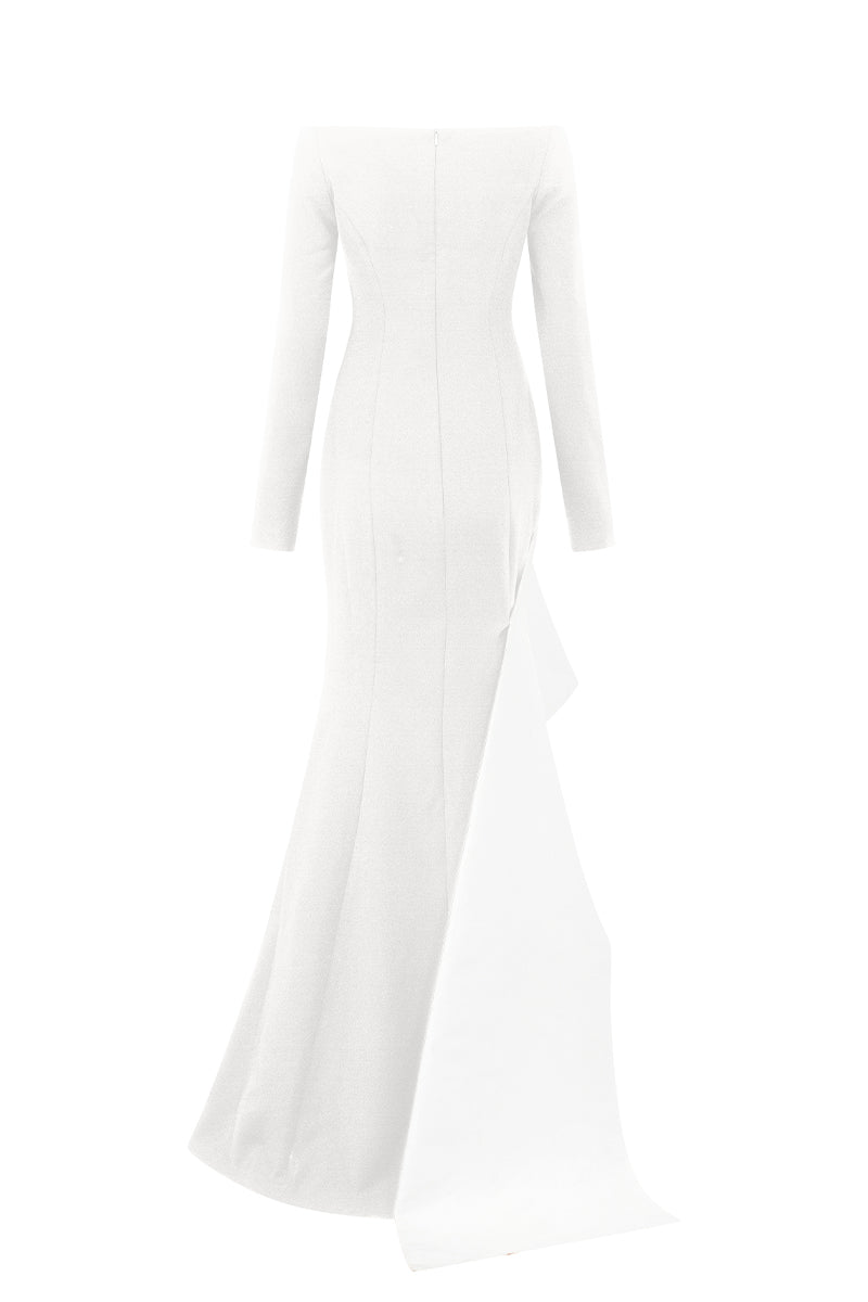 Off-shoulder Mermaid Dress With Diagonal Side Strap