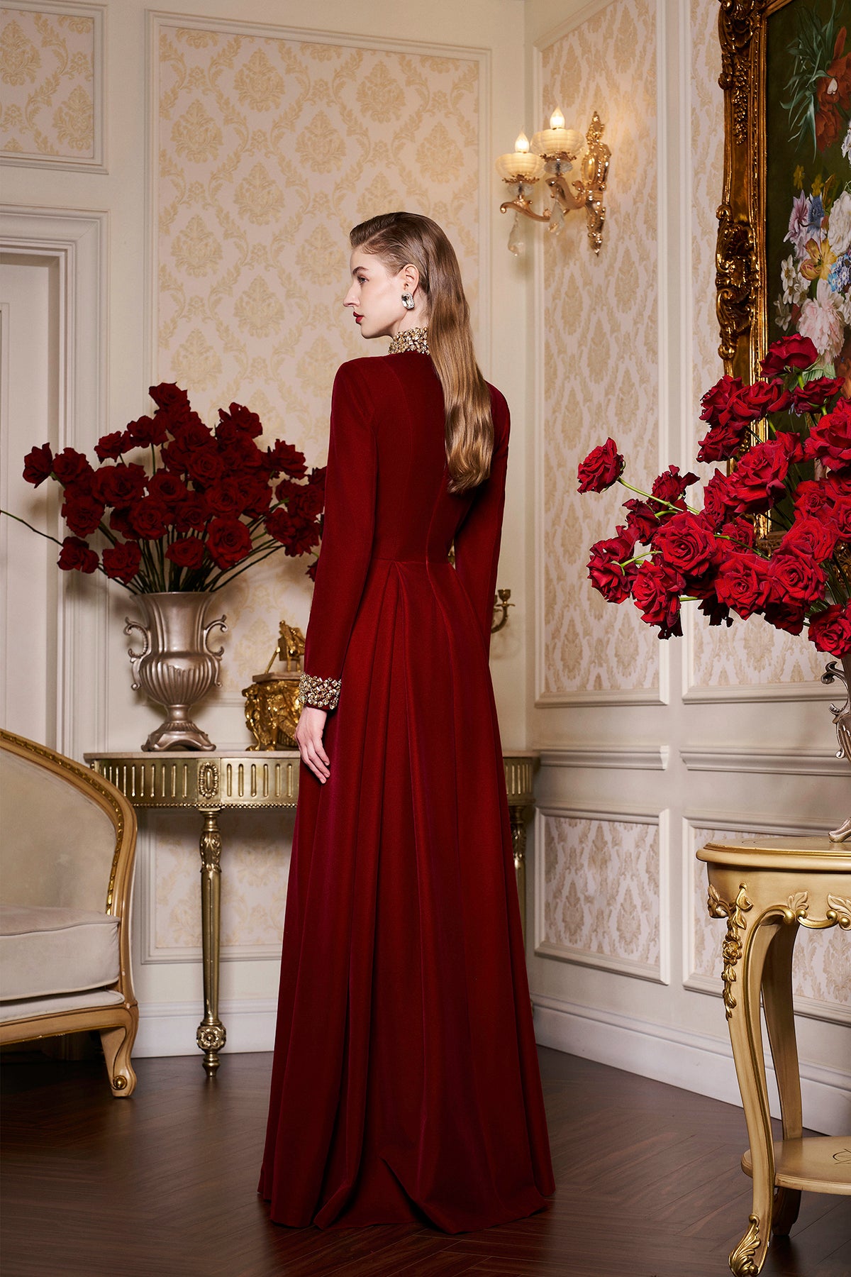 Elhoffer Design Atelier Bernadette selling Velvet Gown - Dynastic Crimson - 4XL New