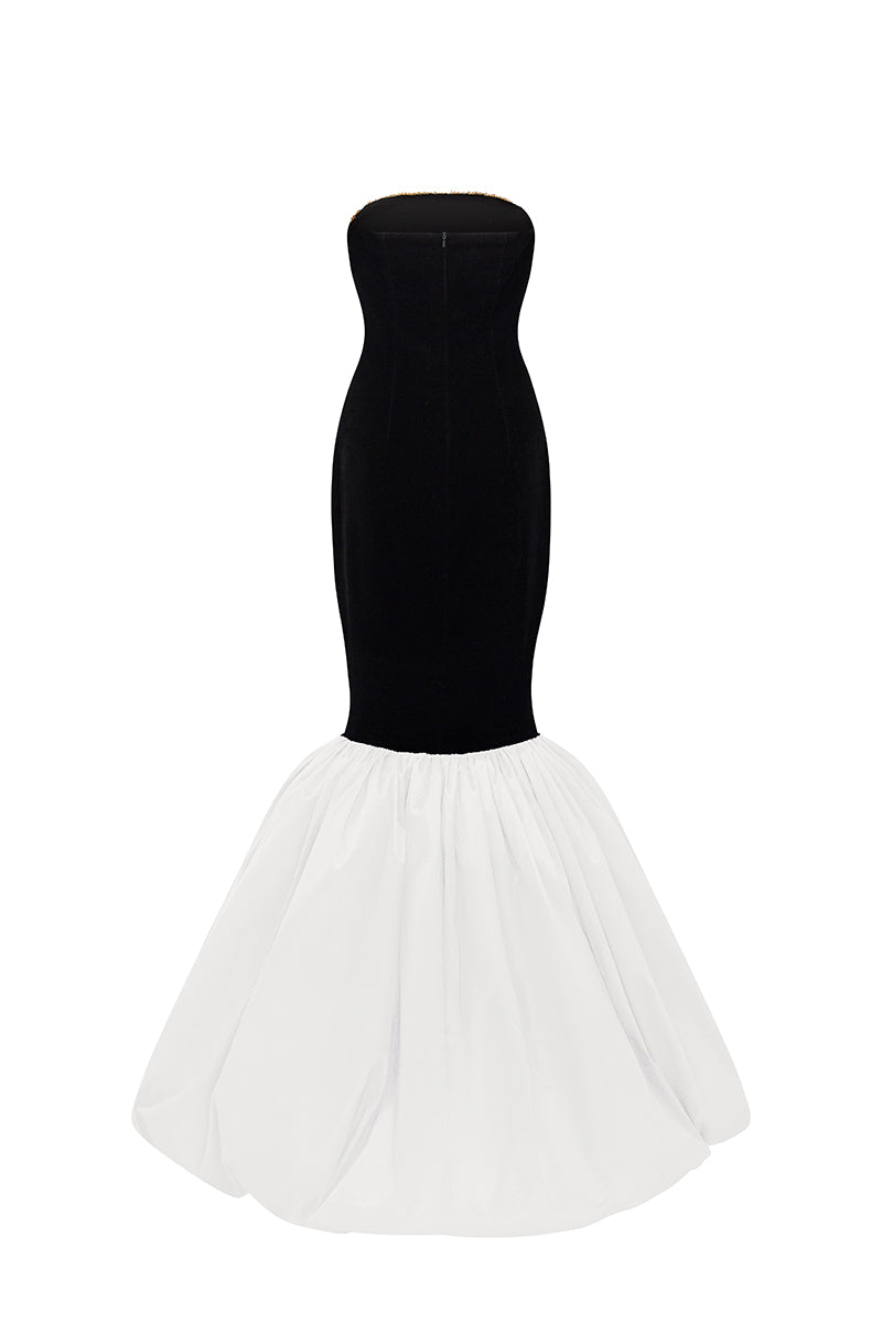 Burstier Gown With Ruffled Hem
