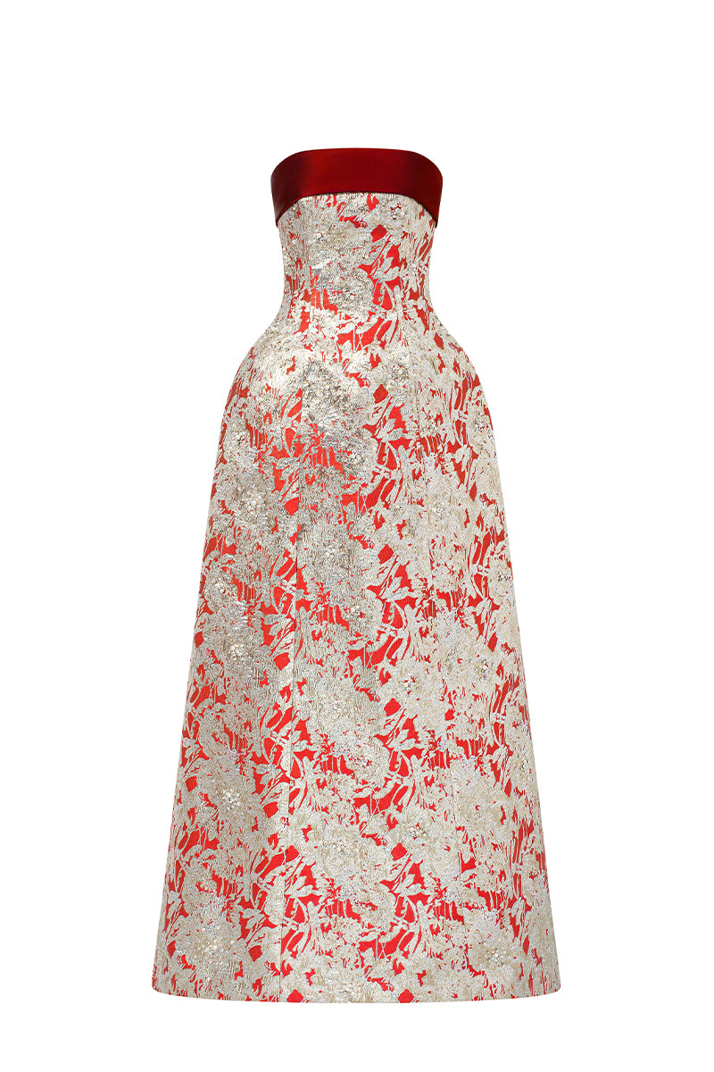 Burstier Waist Cinching A-line Gown