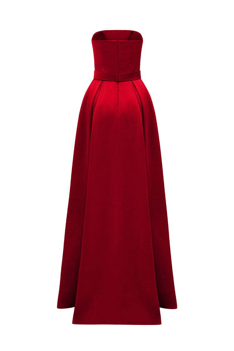 Burstier A-Line Gown With Front Split