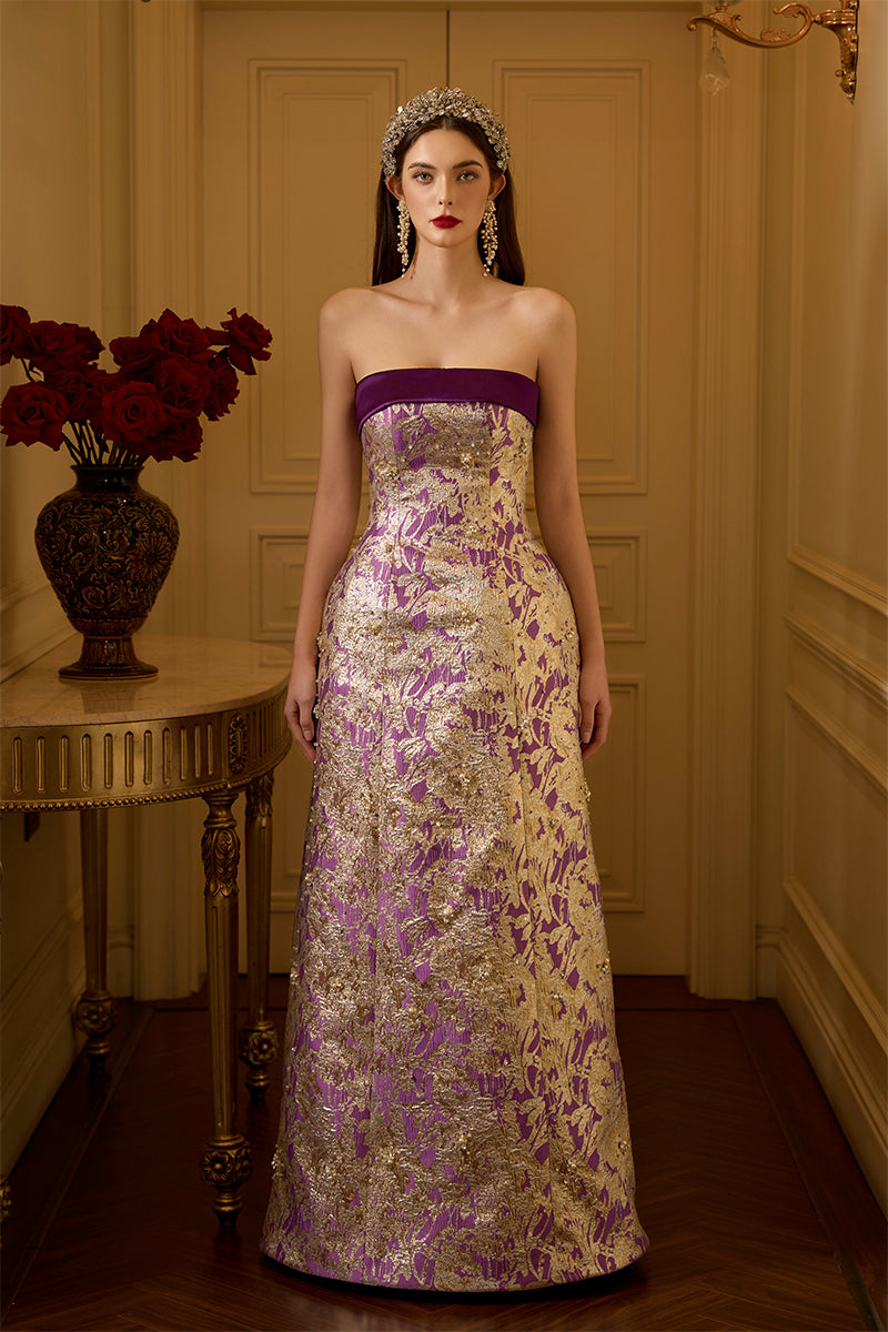 Burstier Waist Cinching A-line Gown