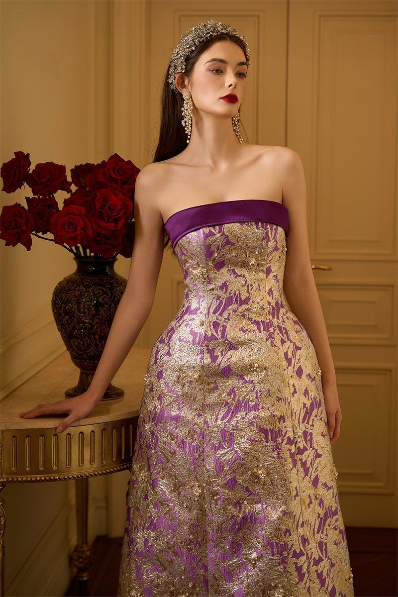 Burstier Waist Cinching A-line Gown