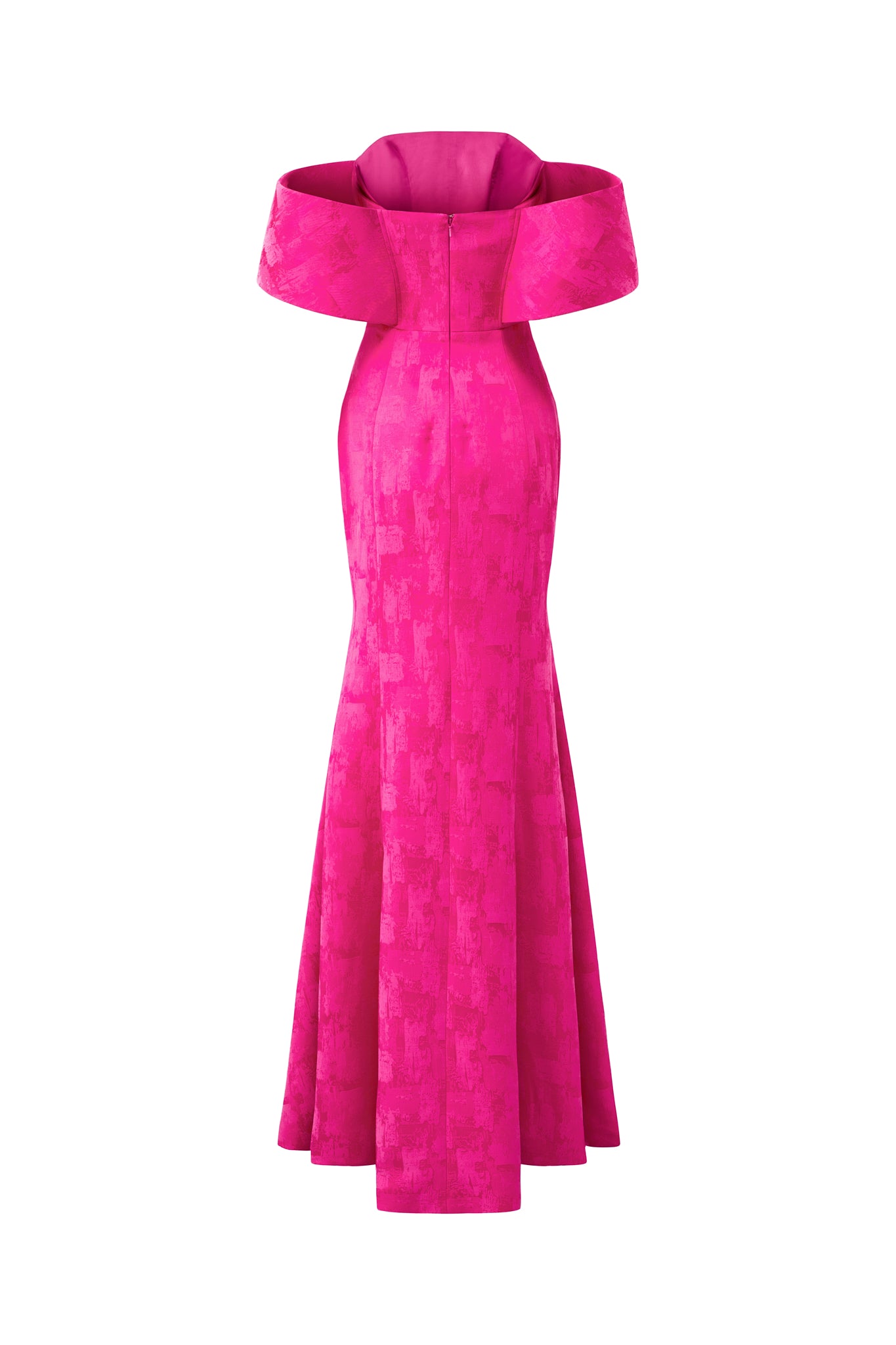 Mermaid Evening Gown With Bustier Bodice And Off-Shoulder Pads