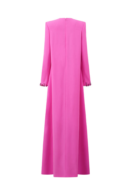 Tunic Evening Gown With Long Sleeves