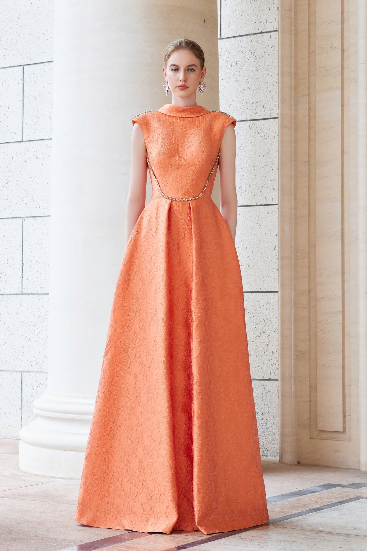 A-Line Dress With De-Constructed Collar | I.H.F ATELIER