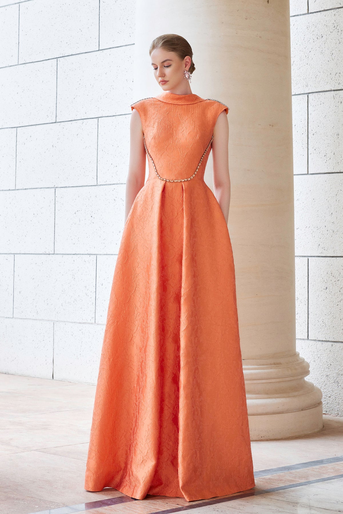 A-Line Dress With De-Constructed Collar | I.H.F ATELIER