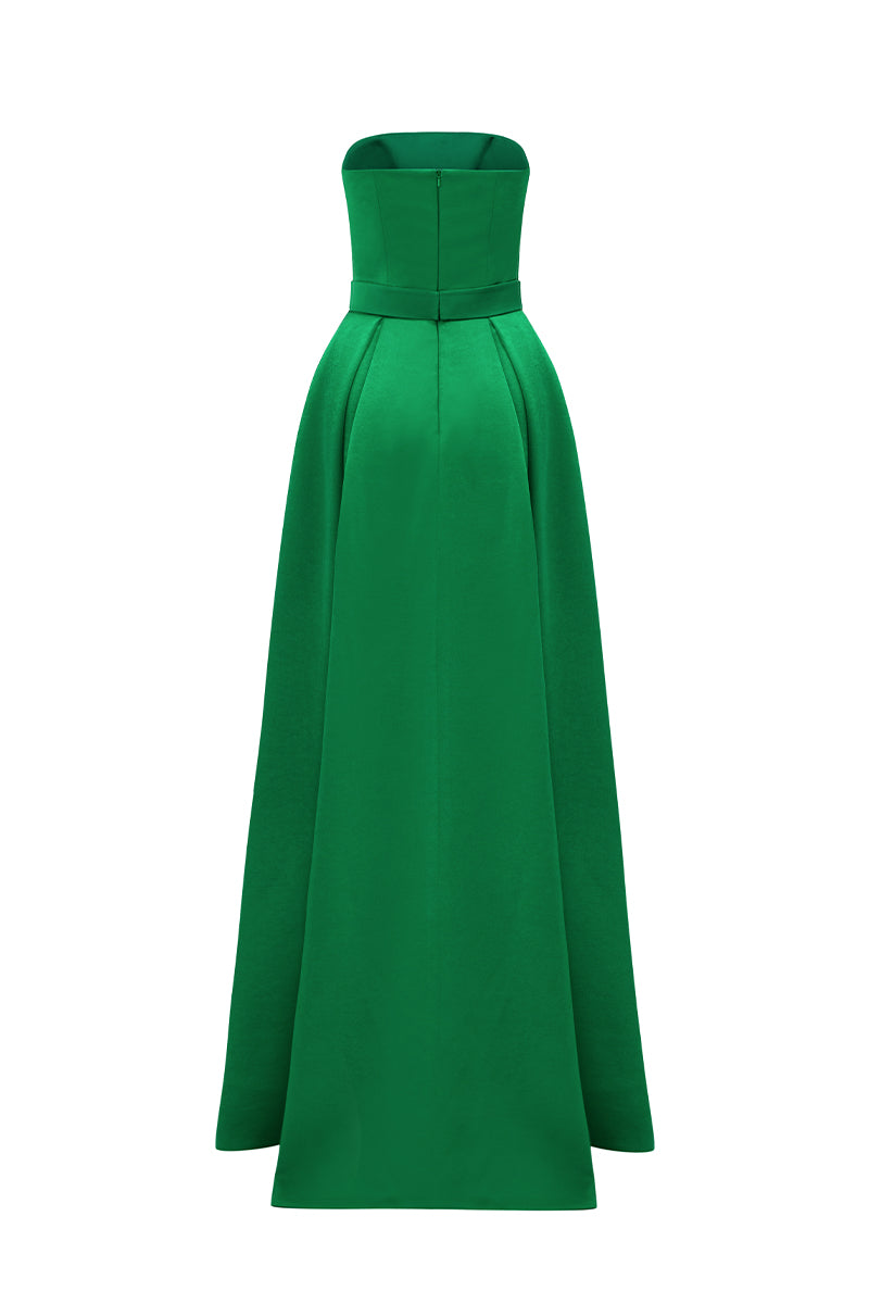 Bustier A-Line Gown With Front Split | I.H.F ATELIER